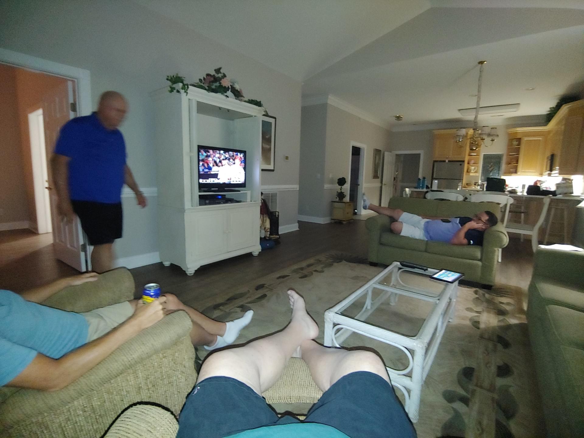 Party central watching the Braves