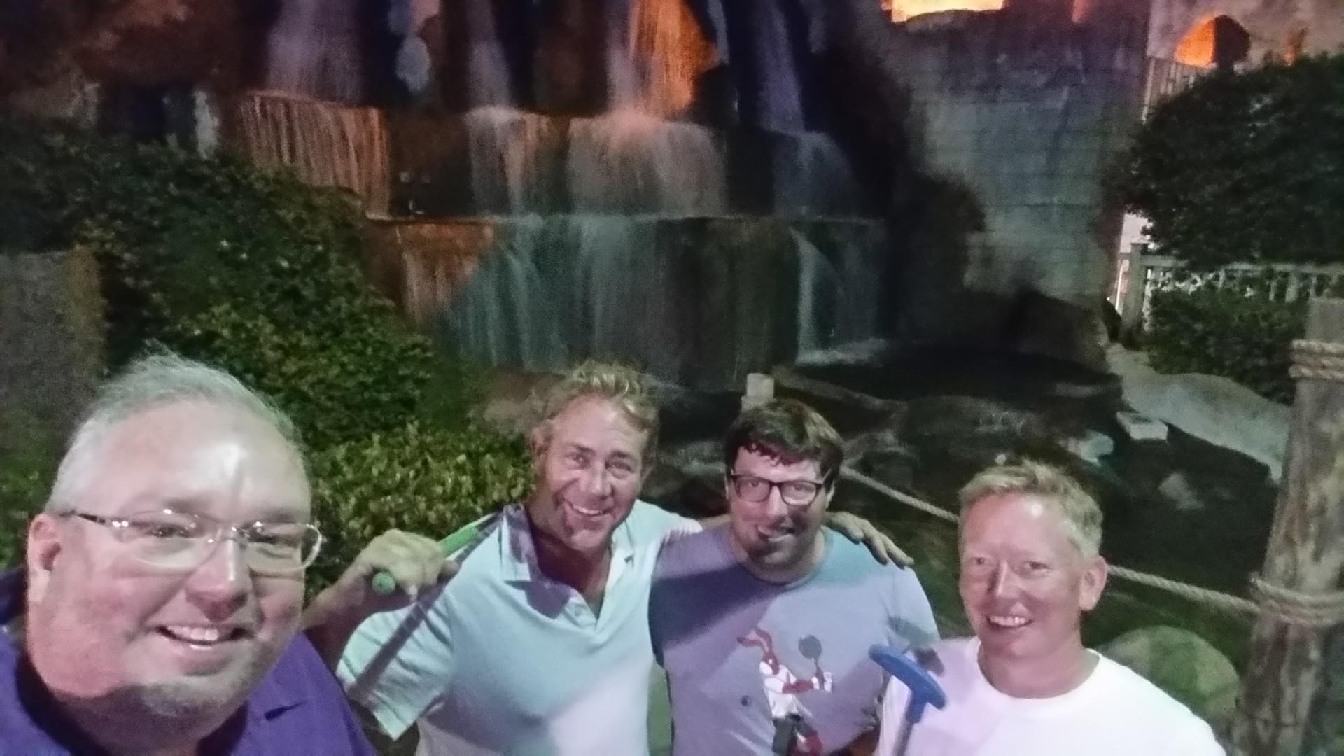 The Gang at Putt Putt - Allan, Neal, Corey and Hans